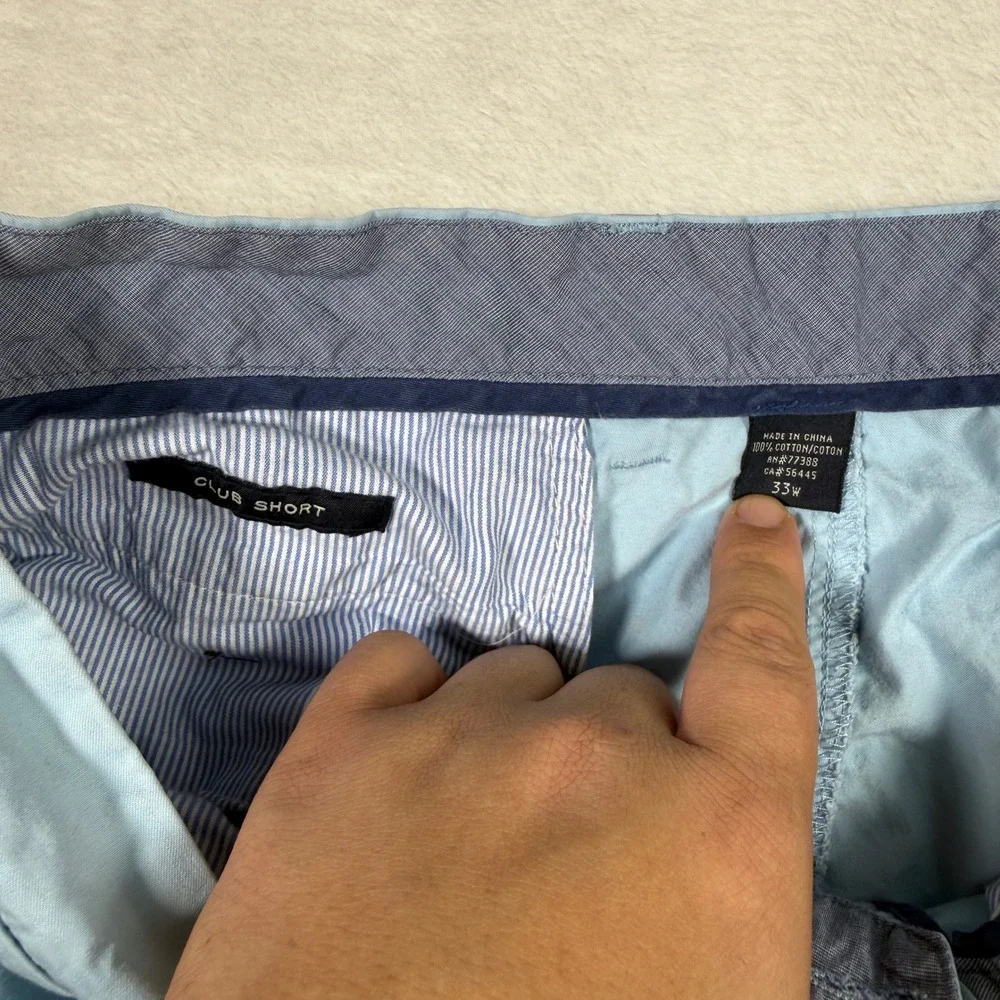 J. Crew Men's Light Blue Club Short Cotton Blend Size 33W‎